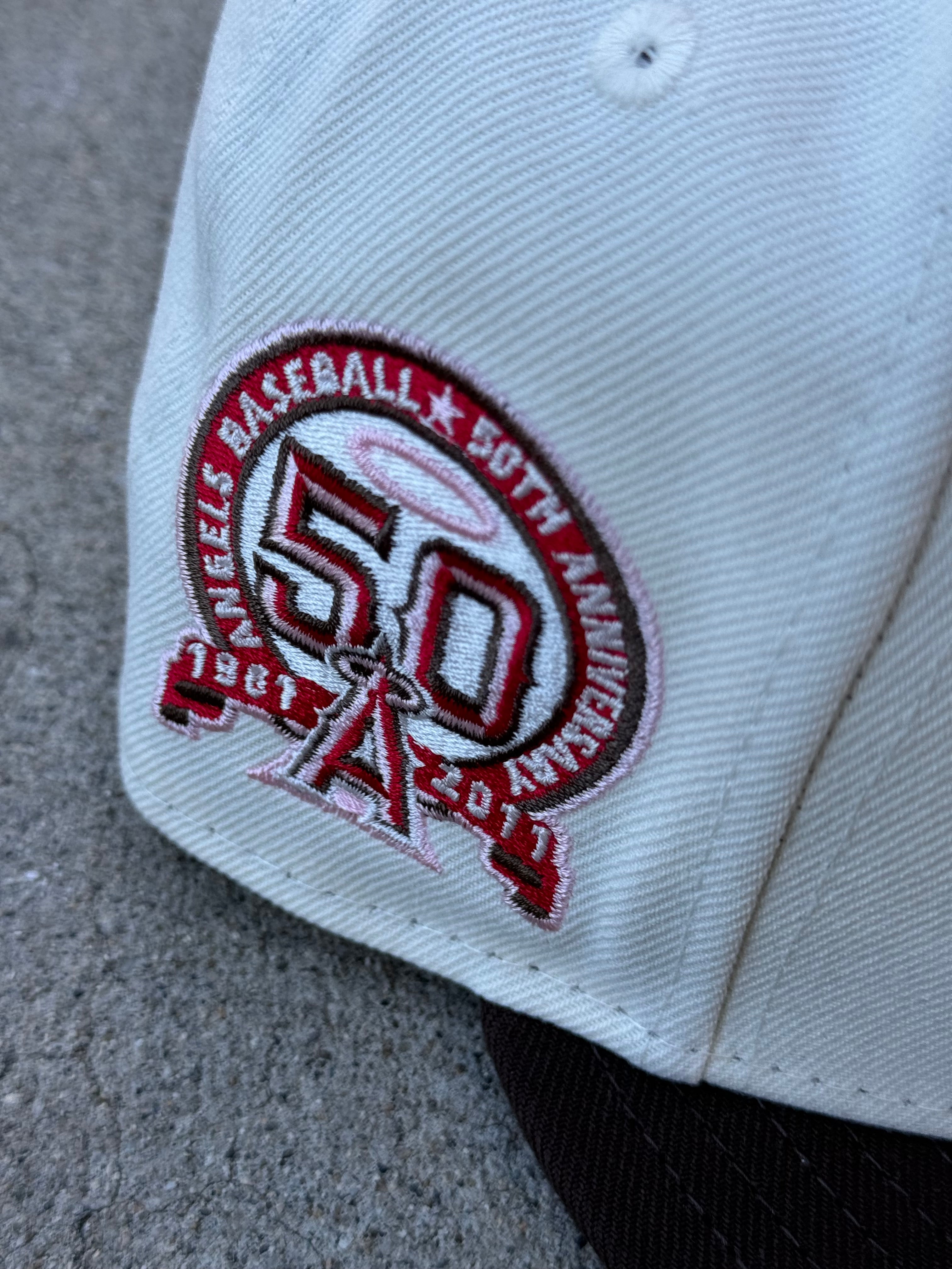 Anaheim Angels Script 2Tone Chrome Brown Red UV 50th Patch