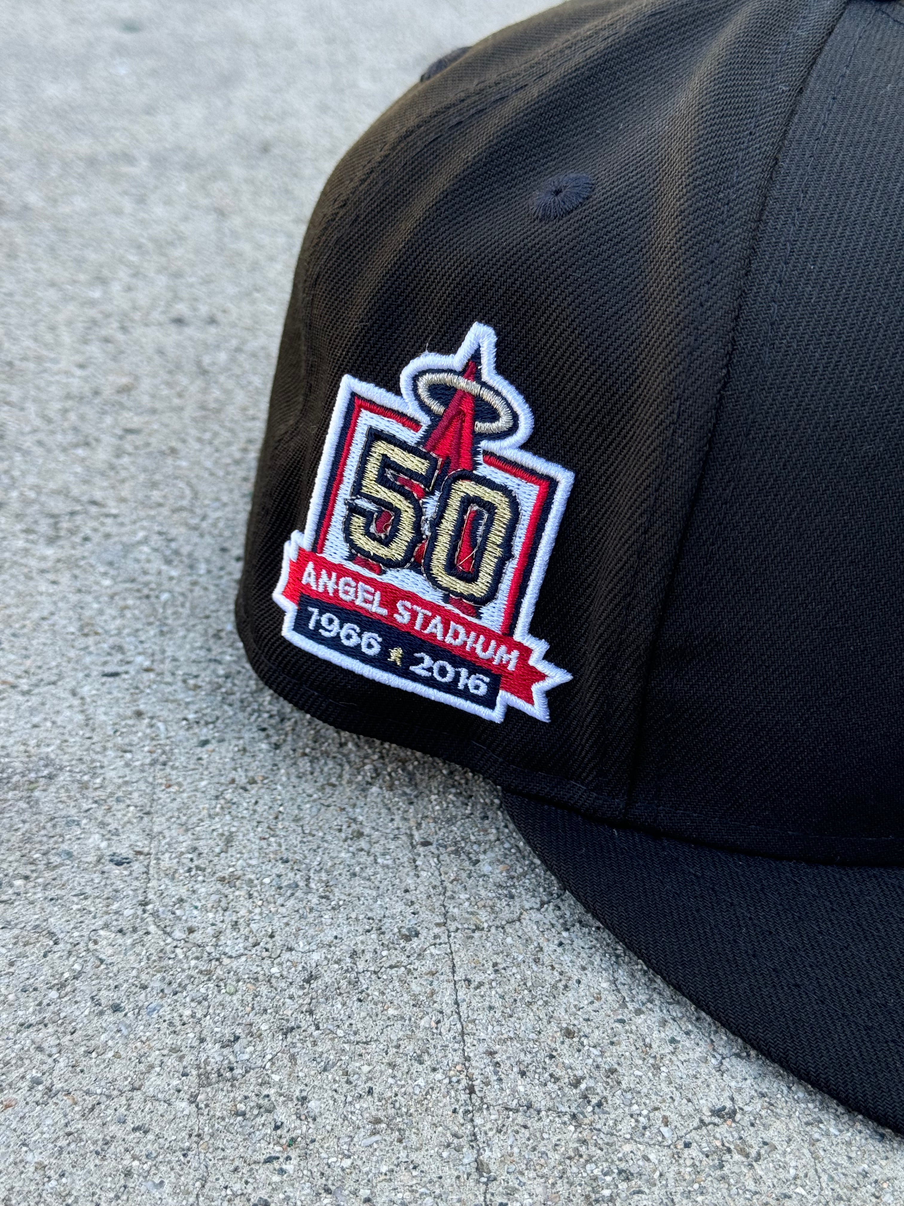 Anaheim Angels Black Script Logo 50th Stadium Patch