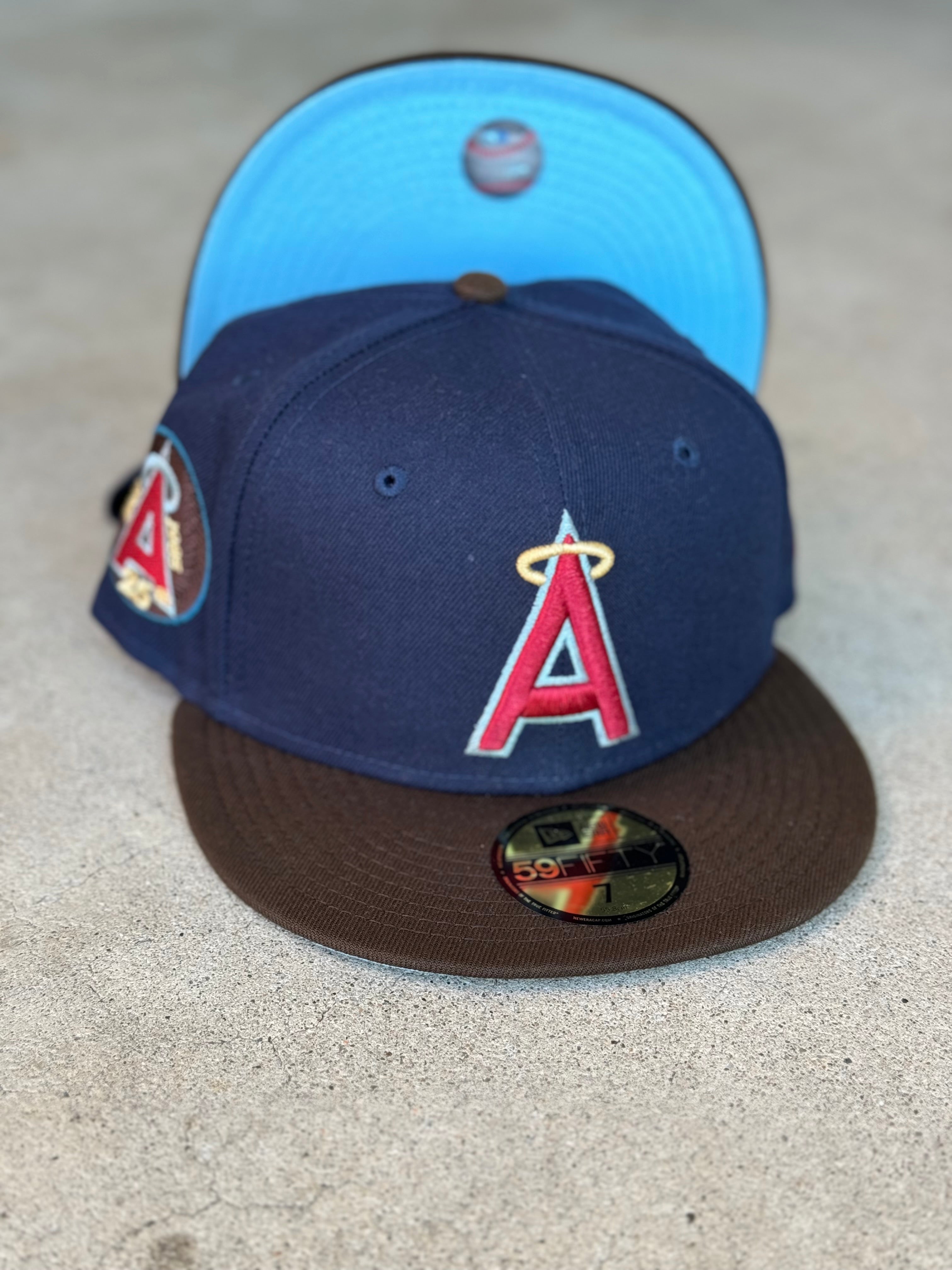 New Era Anaheim Angels 2 Tone Navy Brown 25th Patch