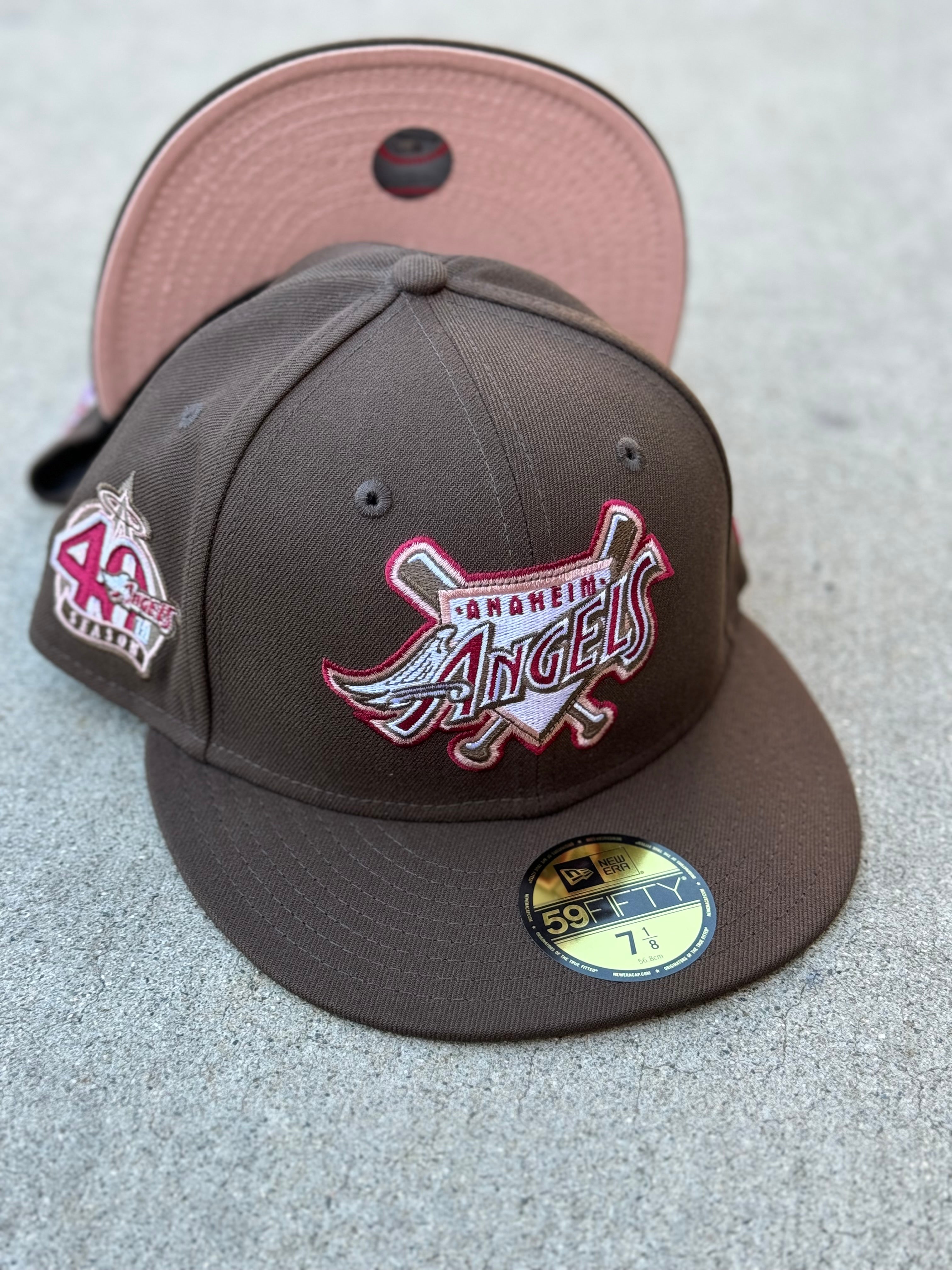 Anaheim Angels Bat Logo Brown Peach UV 40th Anniversary