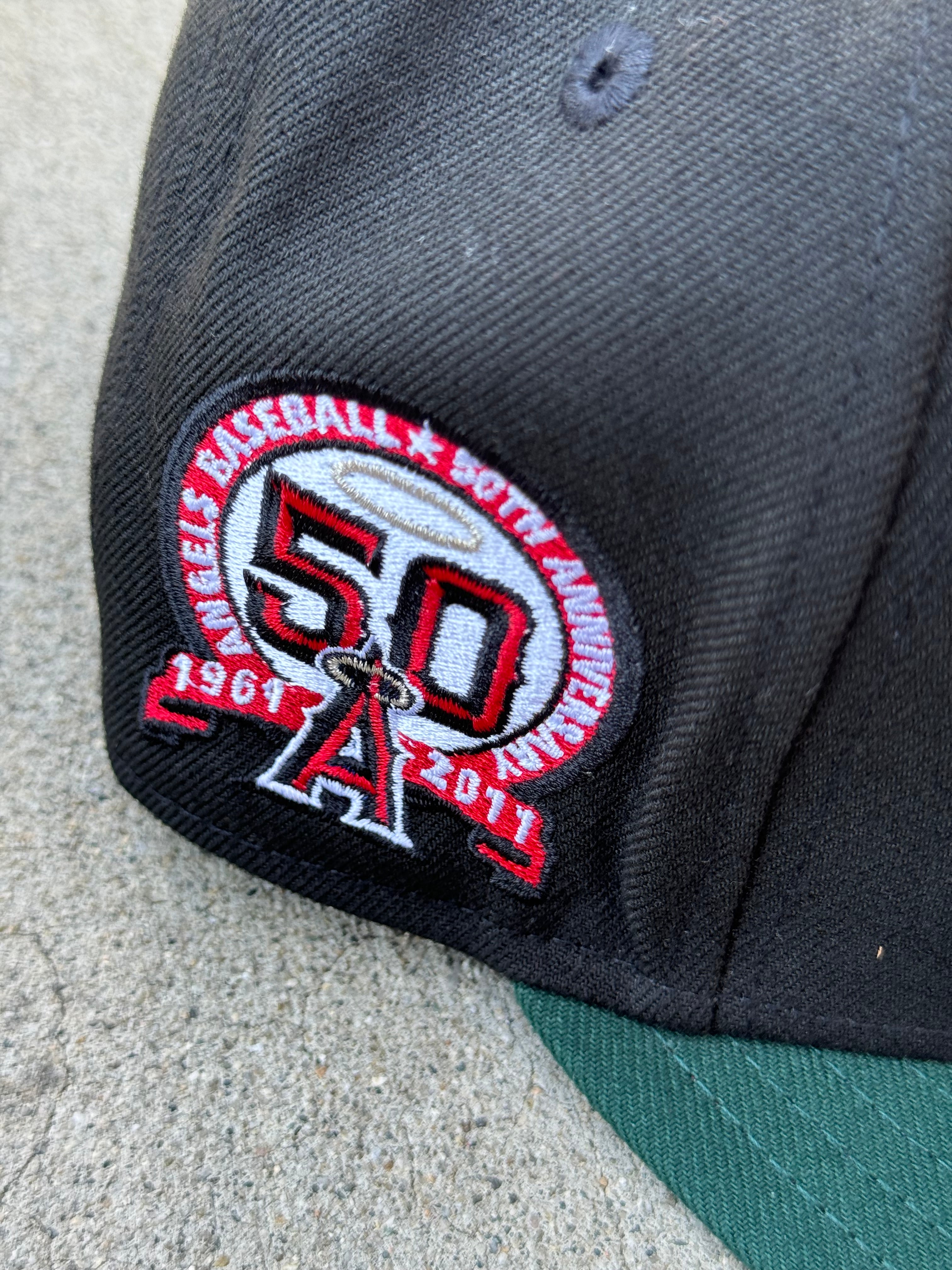 Anaheim Angels 2Tone Black Green Red UV 50th Patch