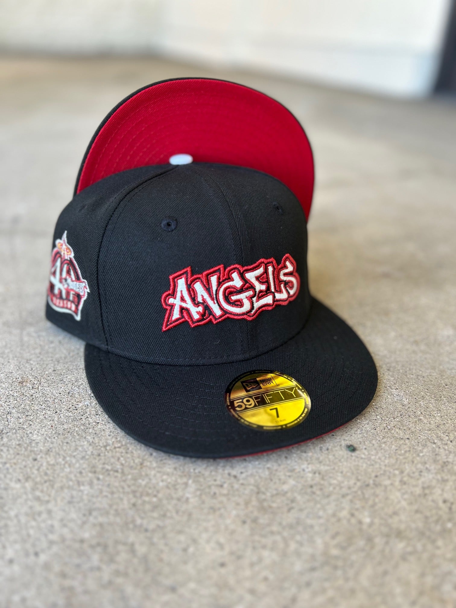 Anaheim Angels Script Black Red UV
